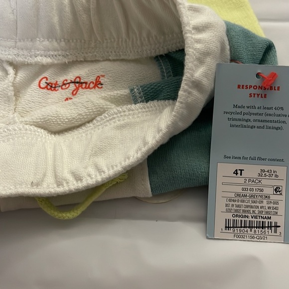 Set of 2 Cat& JackJack girls pants, both size 4T - Picture 8 of 14